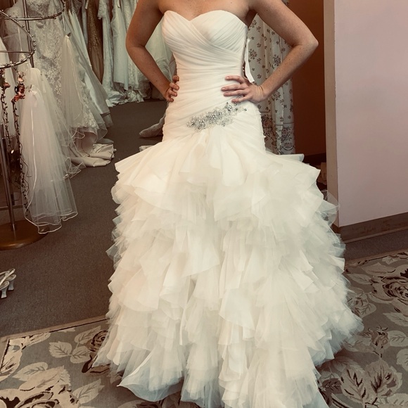 Morilee by Madeline Gardner Wedding Dress Size 6 Gorgeous Mermaid Style - Picture 6 of 10